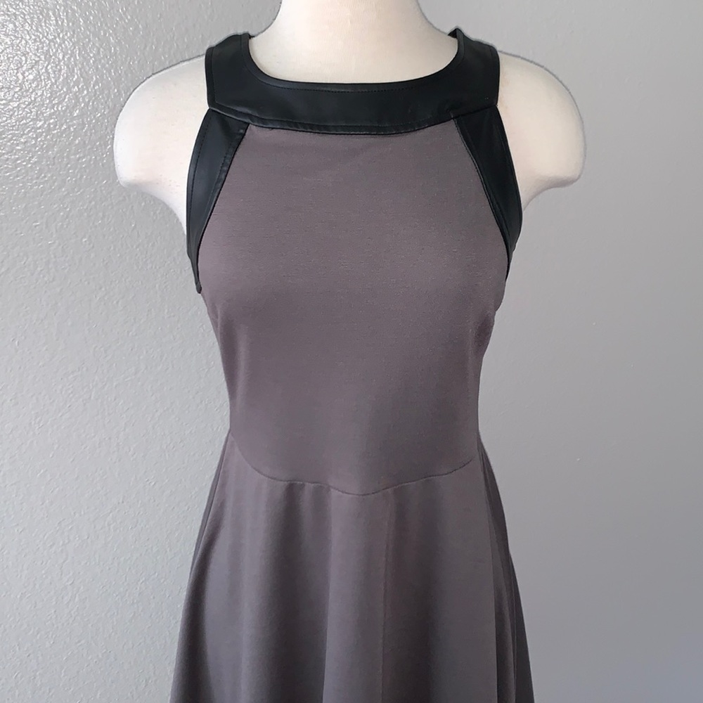 Faux Leather sundress SM sleeveless